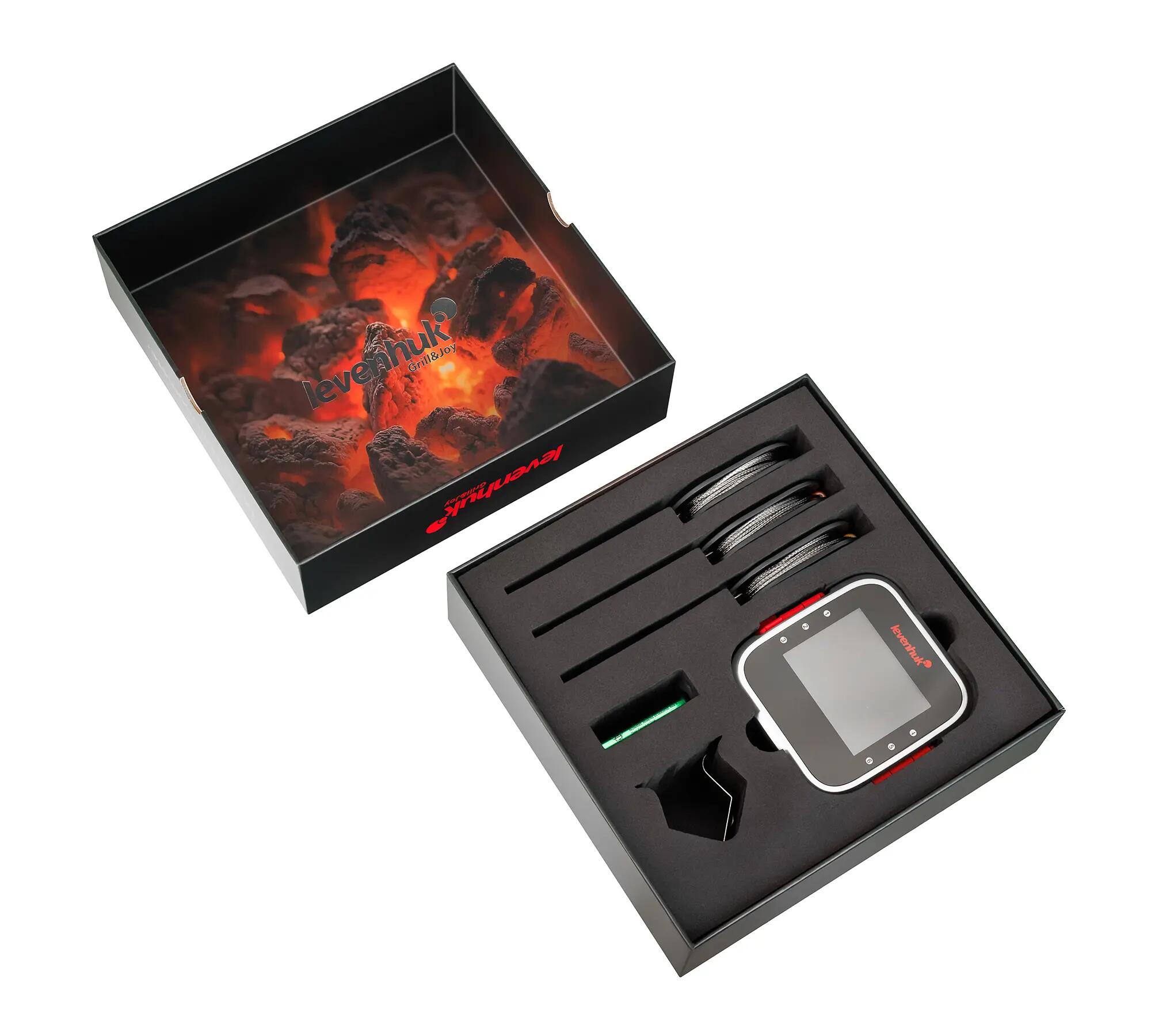 Termometro da cucina - Bluetooth - 3 sonde in acciaio - Wezzer Grill BT20 - Nero 2/6