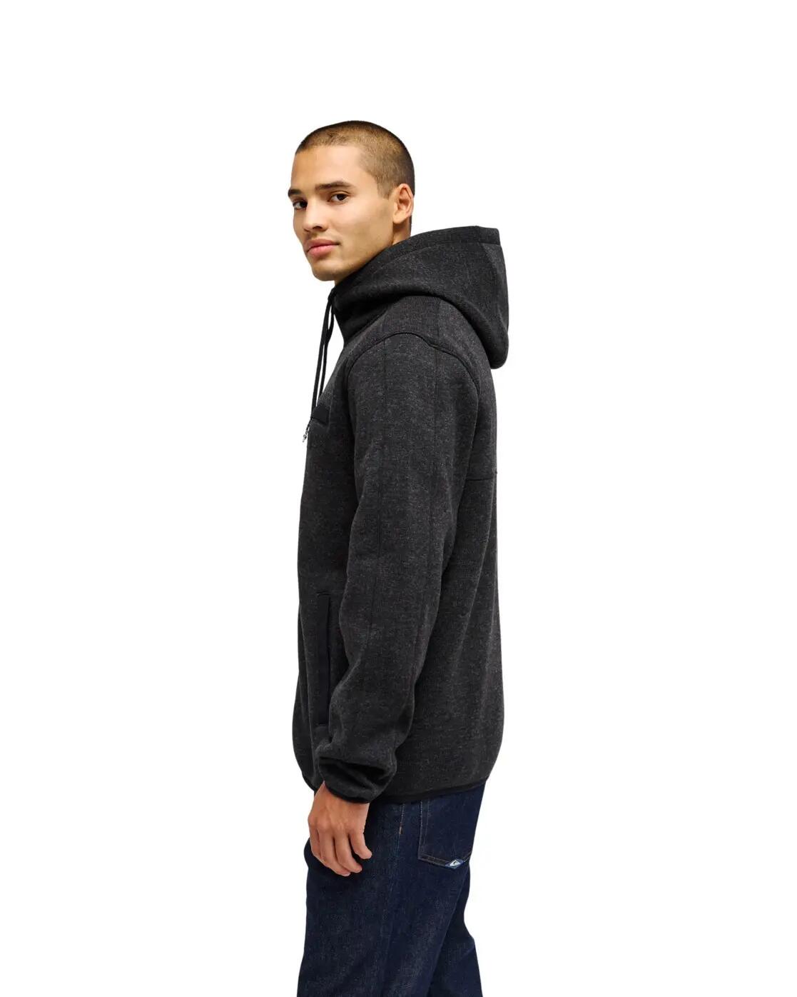 Sudadera Técnica con Cremallera KELLER OUTDOOR Negro Hombre 3/4