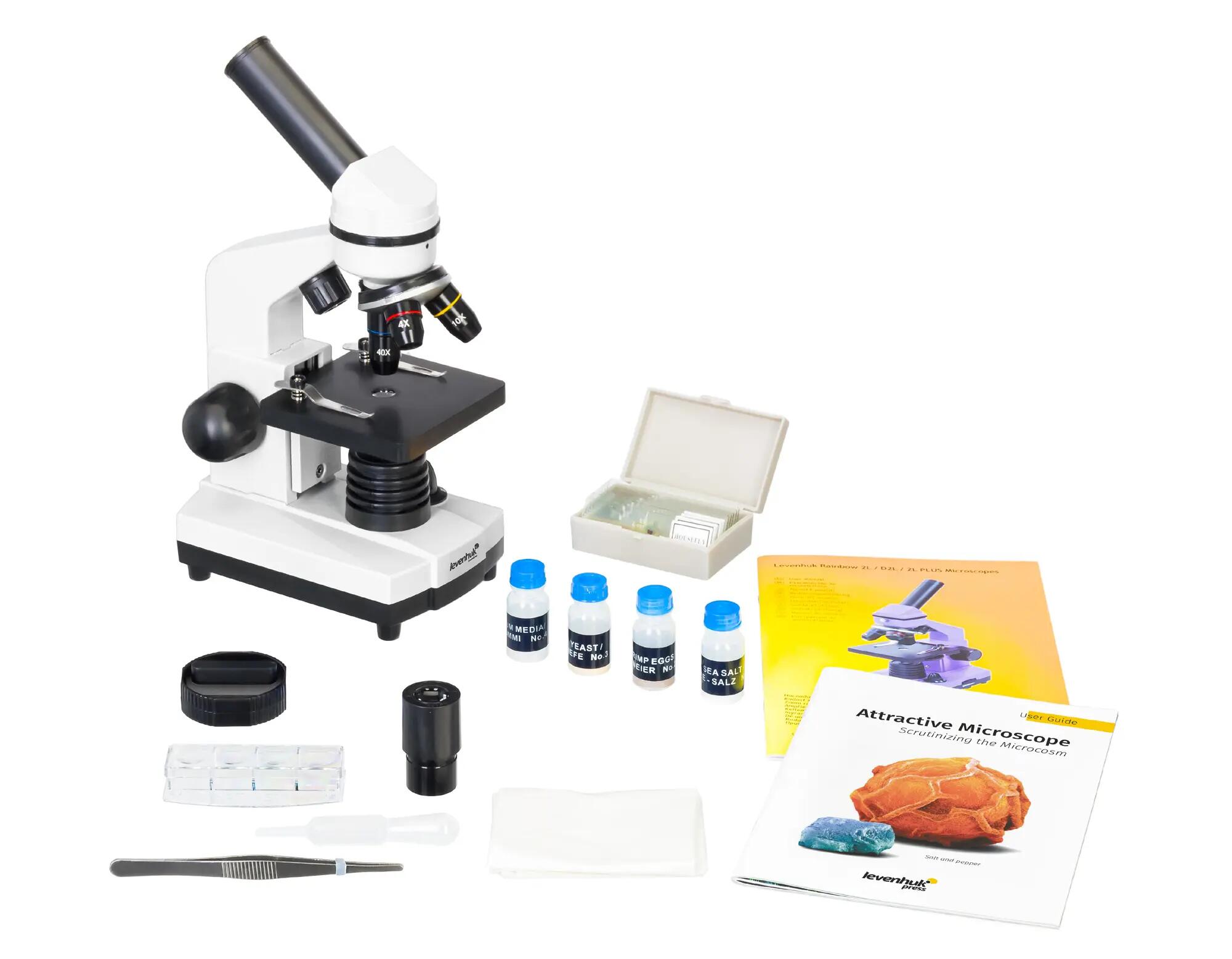 Microscopio educativo, 40-400x - Levenhuk Rainbow 2L - nero 4/6
