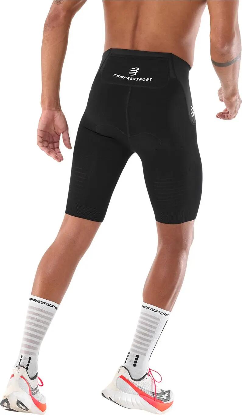 Pantaloncini da triathlon Compressport Tri Under Control neri da uomo 2/5