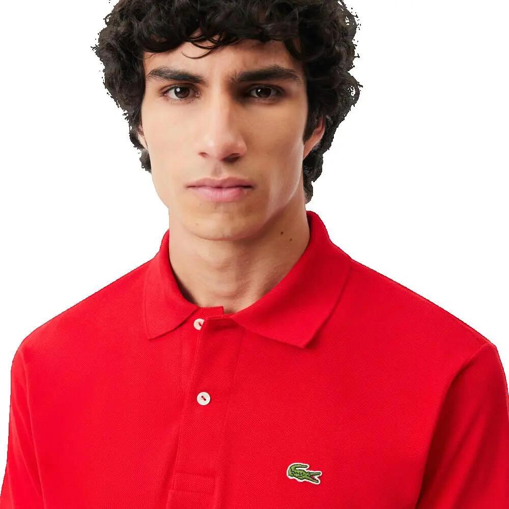 Polo Lacoste rouge manches courtes L.12.12 3/7