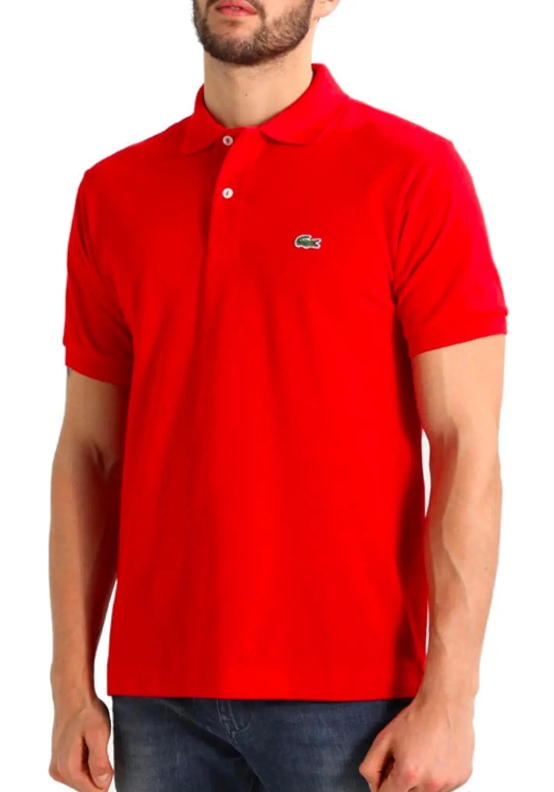 Polo Lacoste rouge manches courtes L.12.12 2/7