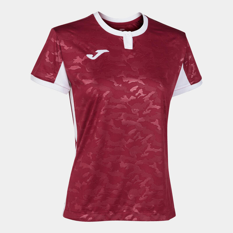 Camiseta Manga Corta Fútbol Mujer Joma Toletum II Burdeos