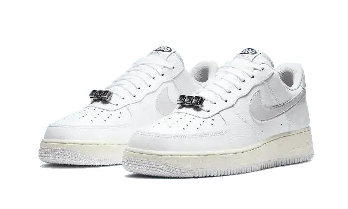 Chaussures - walking - homme - cuir graphique - air force 1-800 - blanc 2/3