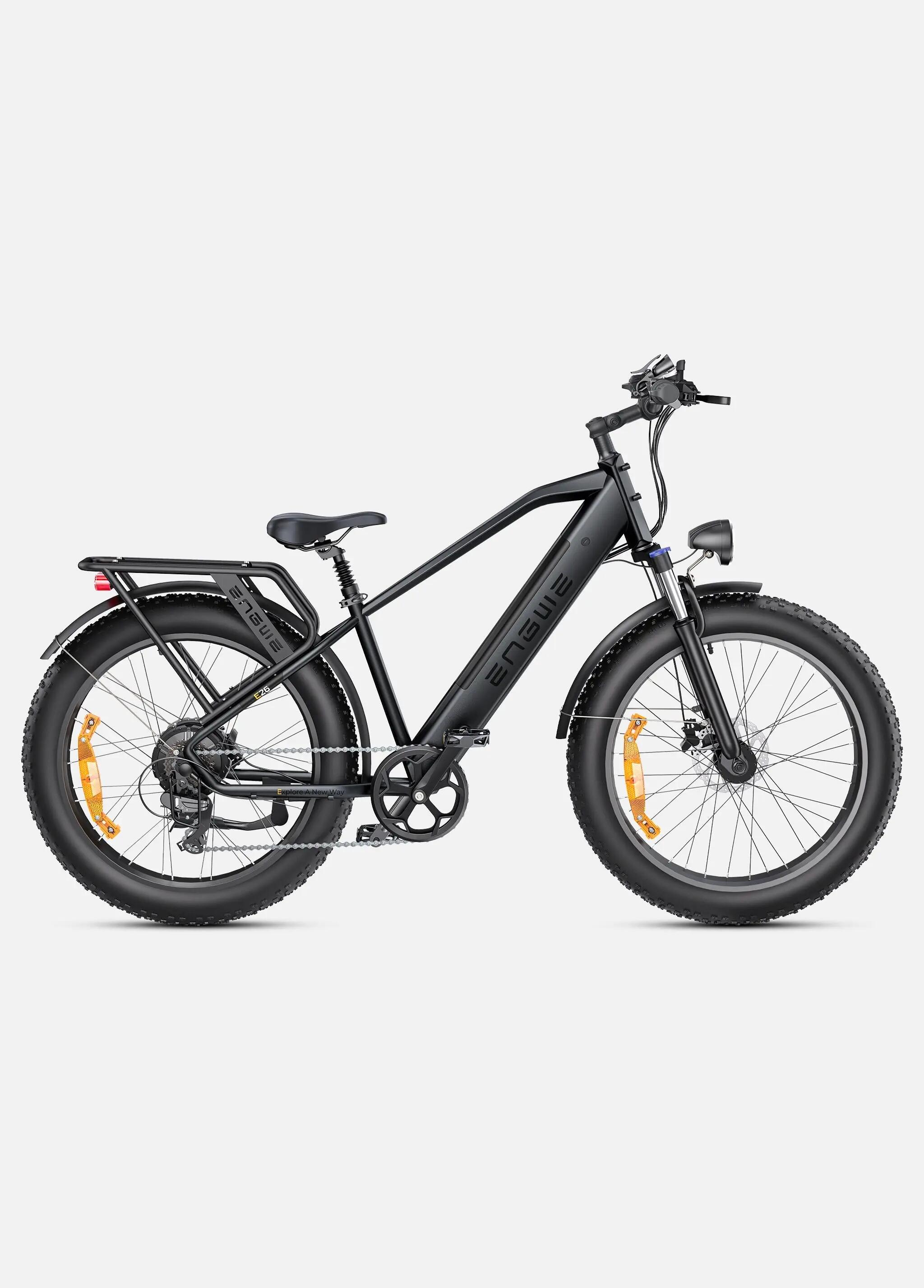 Bicicleta Elétrica E26 250W Bateria 48V 16Ah 110km Pneus Fat 26x4 Hidráulico 2/4