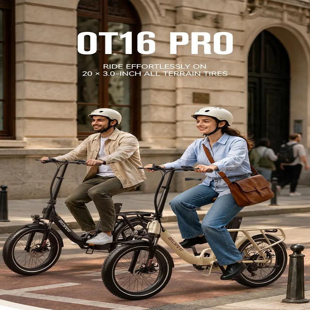 Bicicleta elétrica ONESPORT OT16 Pro, bateria 48V 17Ah, pneus 20 polegadas 6/10