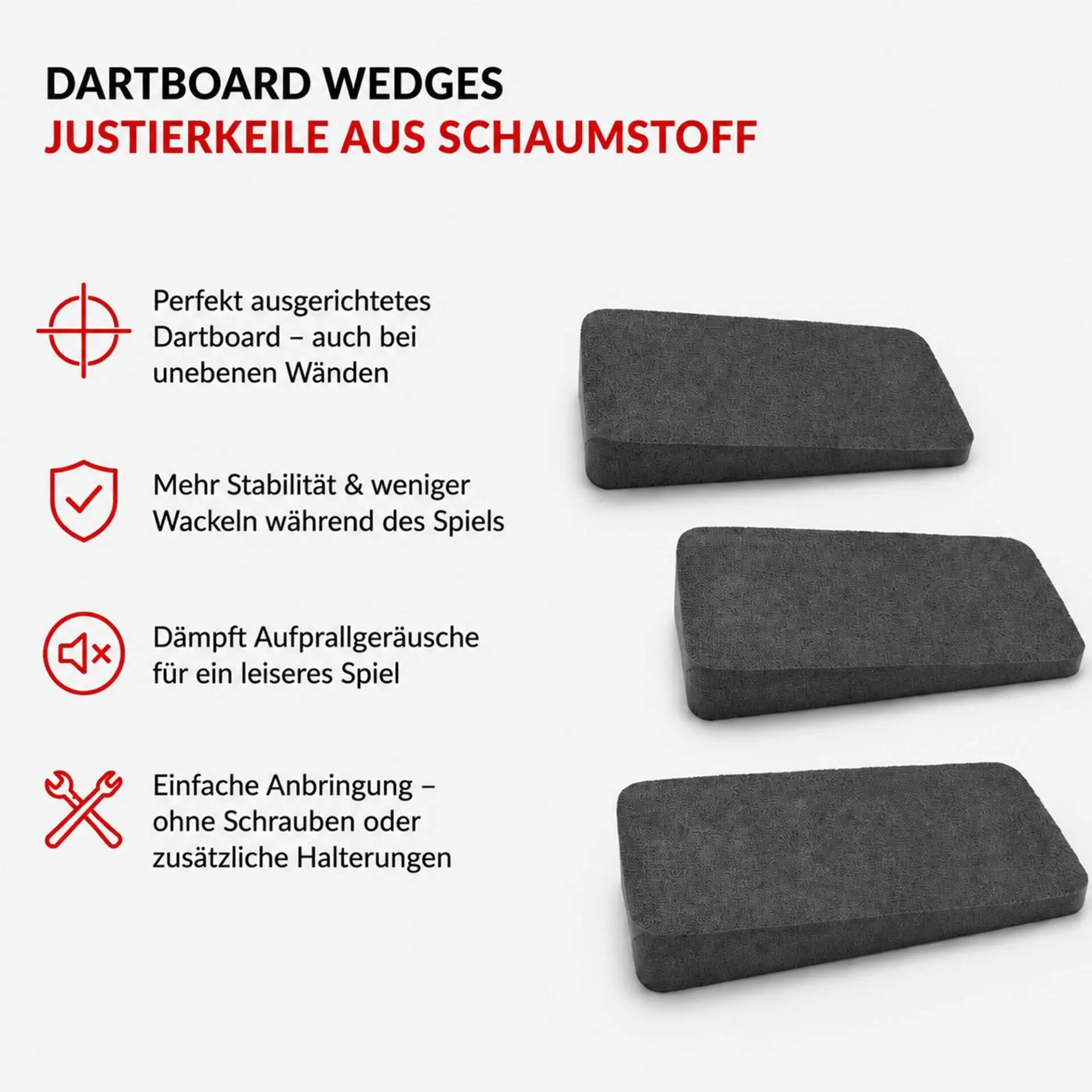Karella - Dartboard Wedges, Justierkeile Set 3 St. 3/4