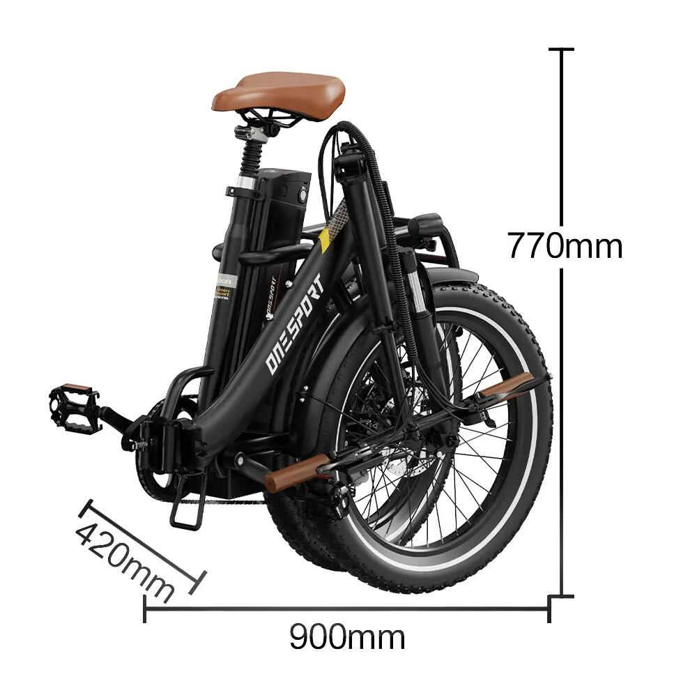 Bicicleta elétrica ONESPORT OT16 Pro, bateria 48V 17Ah, pneus 20 polegadas 10/10