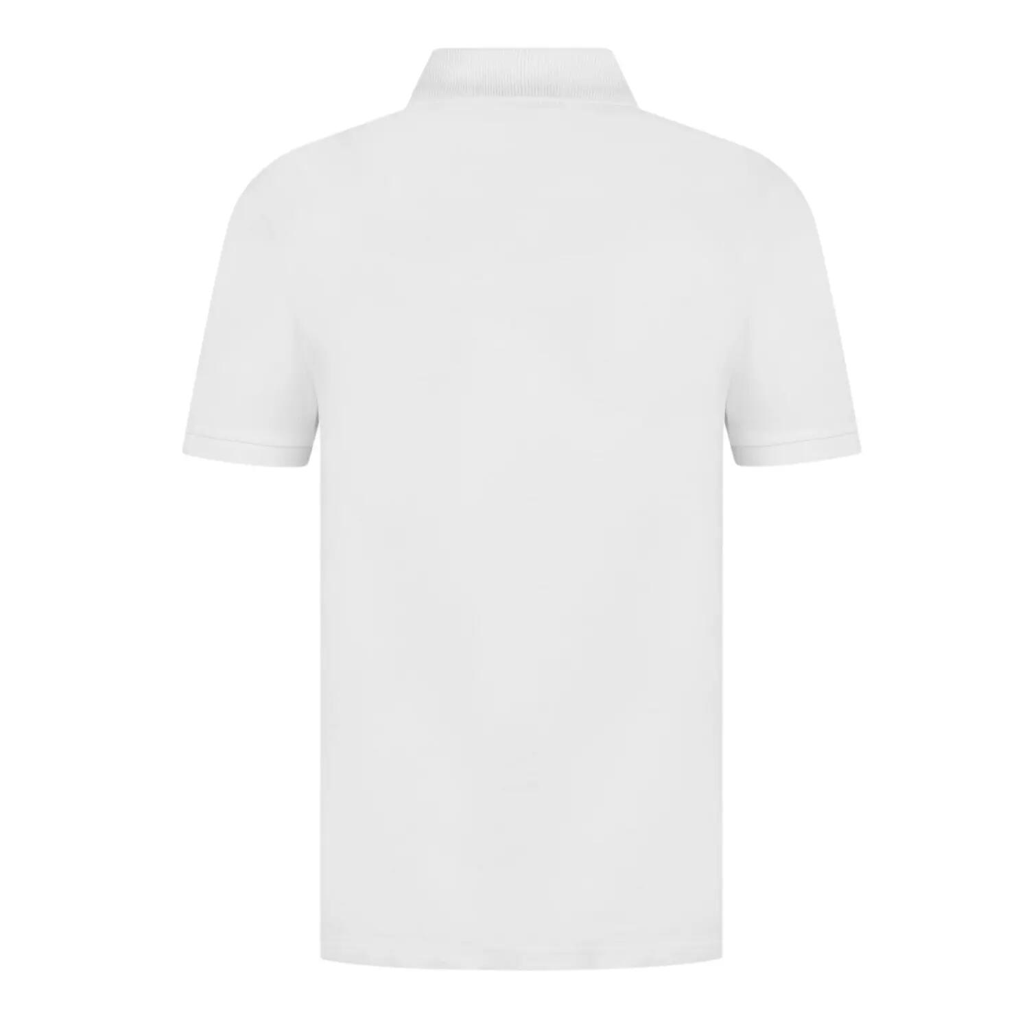 Poloshirt voor heren met Passenger Boxlogo (Wit) 3/4