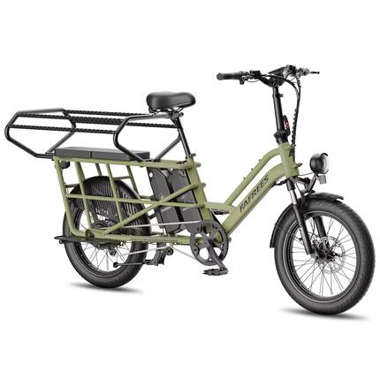 Vélo Cargo FF20 CUV Batteries 2x12Ah 140km Pneus Fat Siège Arrière 200kg