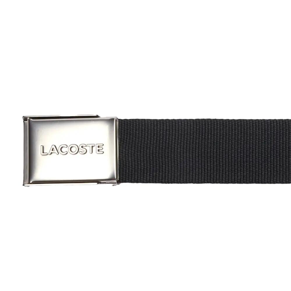 Cinturón Negro Lacoste Concept de Tejido Flexible y Ligero 3/4