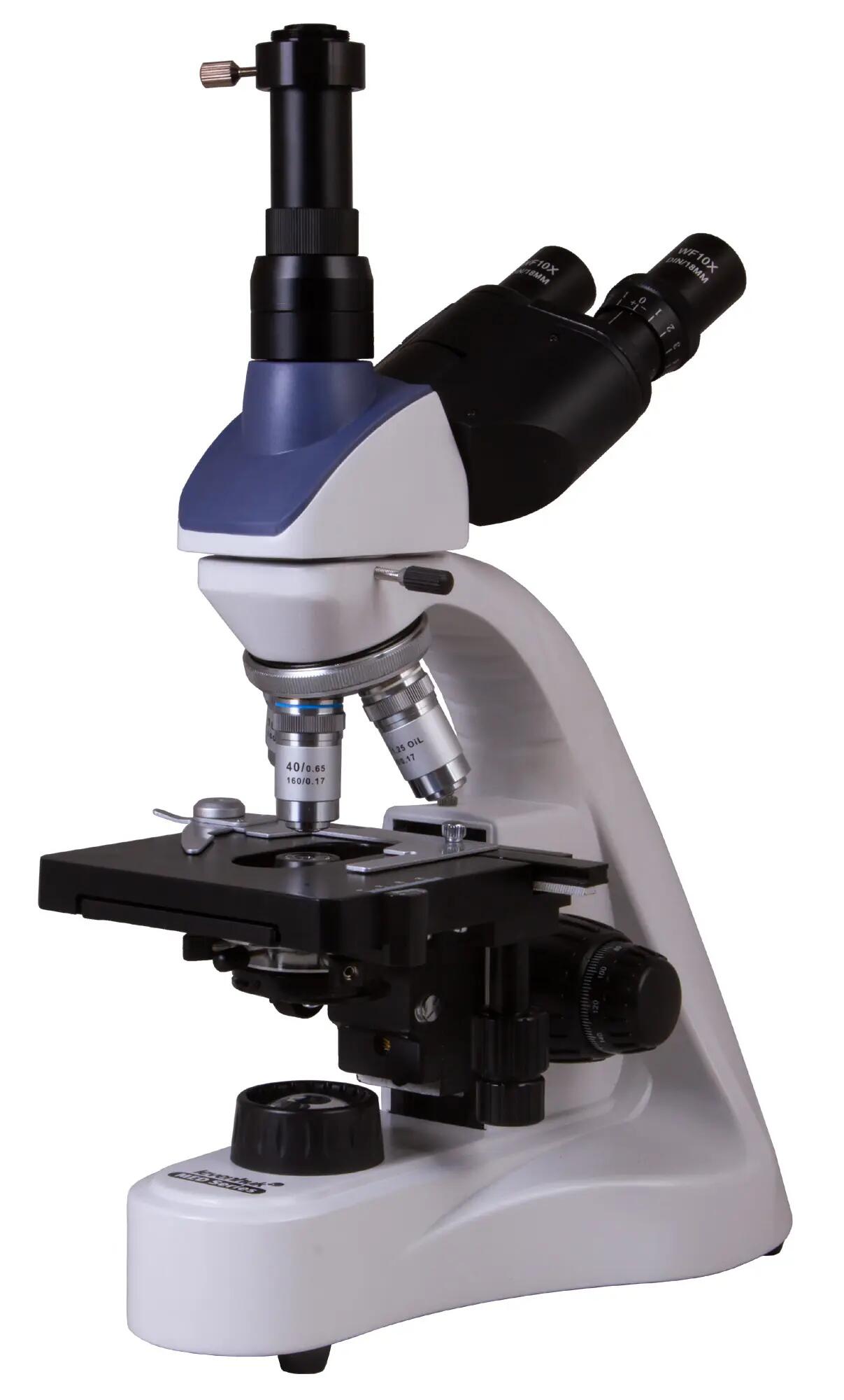 Microscopio trinoculare da laboratorio 40–1000x Levenhuk MED 10T - nero 3/6