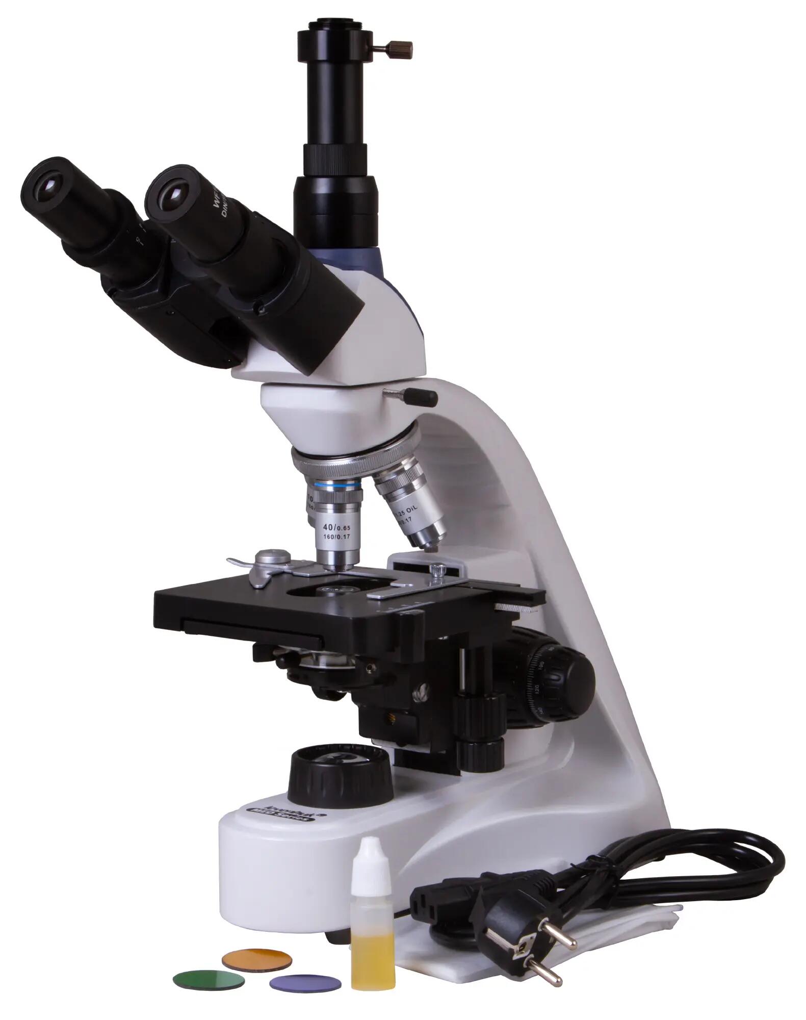 Microscopio trinoculare da laboratorio 40–1000x Levenhuk MED 10T - nero 2/6