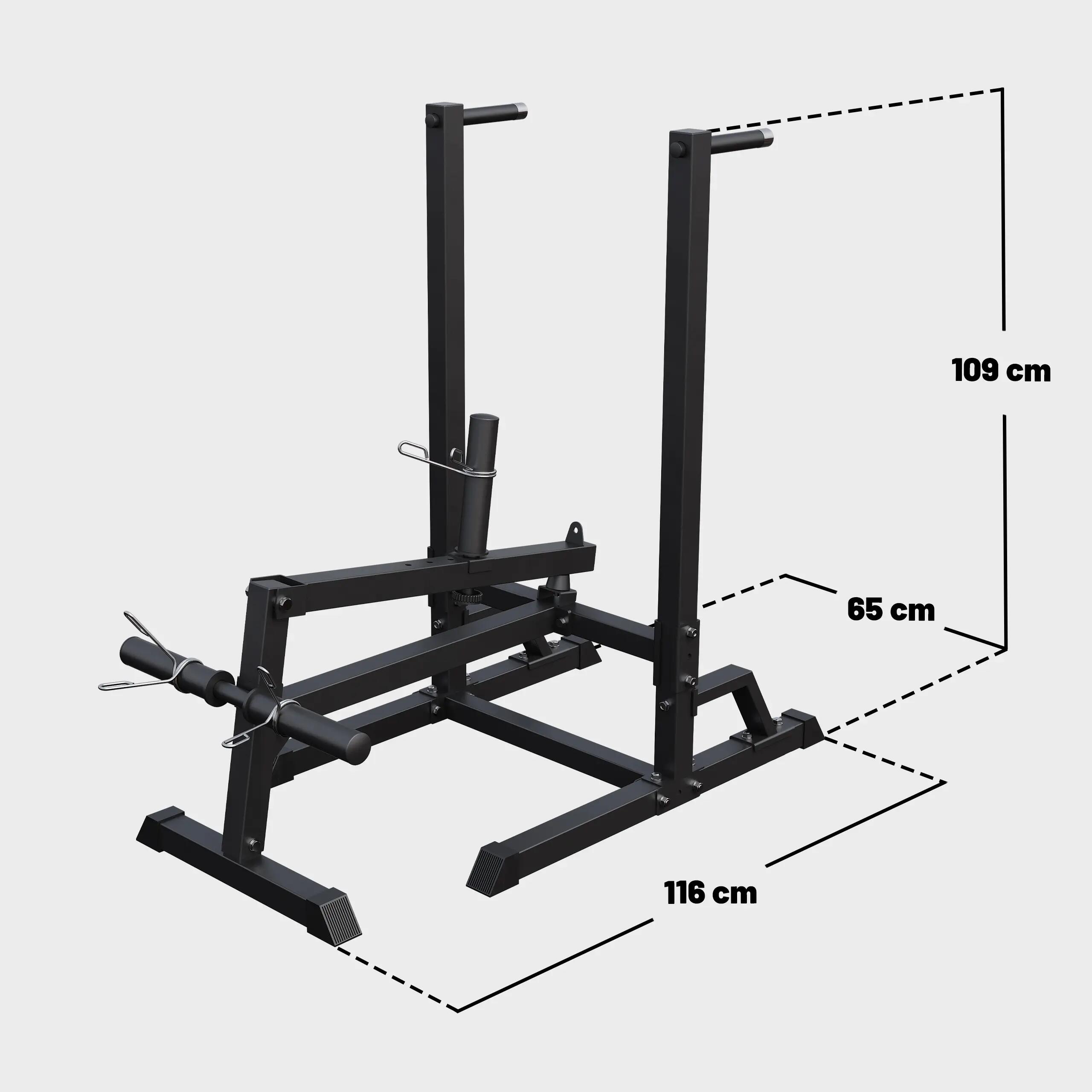 Station de dips à charge libre acier 200 kg – Musculation maison 4/10