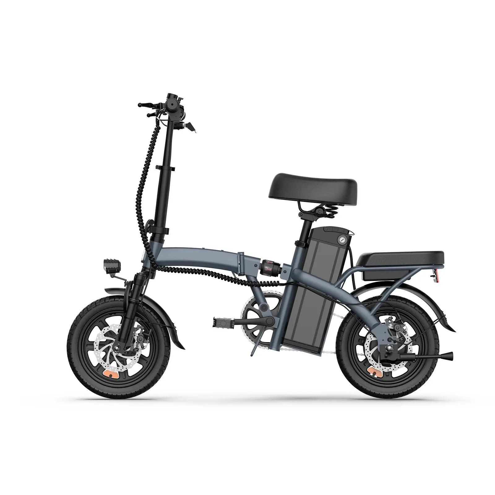 Bicicleta eléctrica plegable F1L, batería de 48 V y 7,5 Ah, motor de 250 W, 14" 3/7