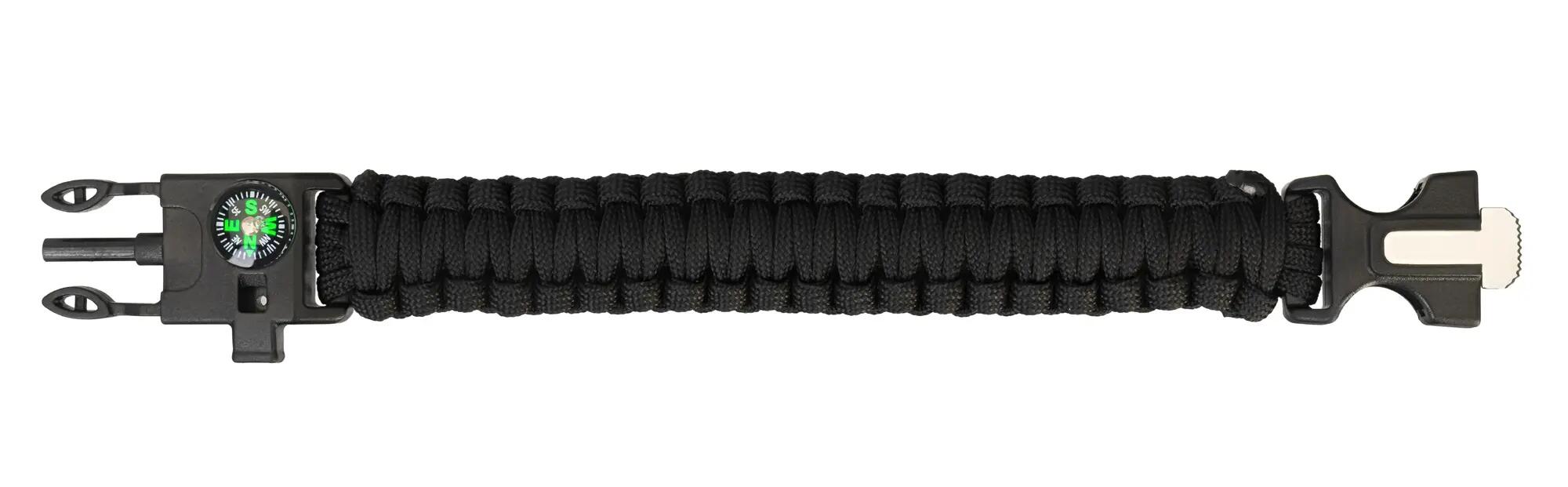 Pulsera de supervivencia 5 en 1 para senderismo - Levenhuk LabZZ FL5 - Negro 3/6