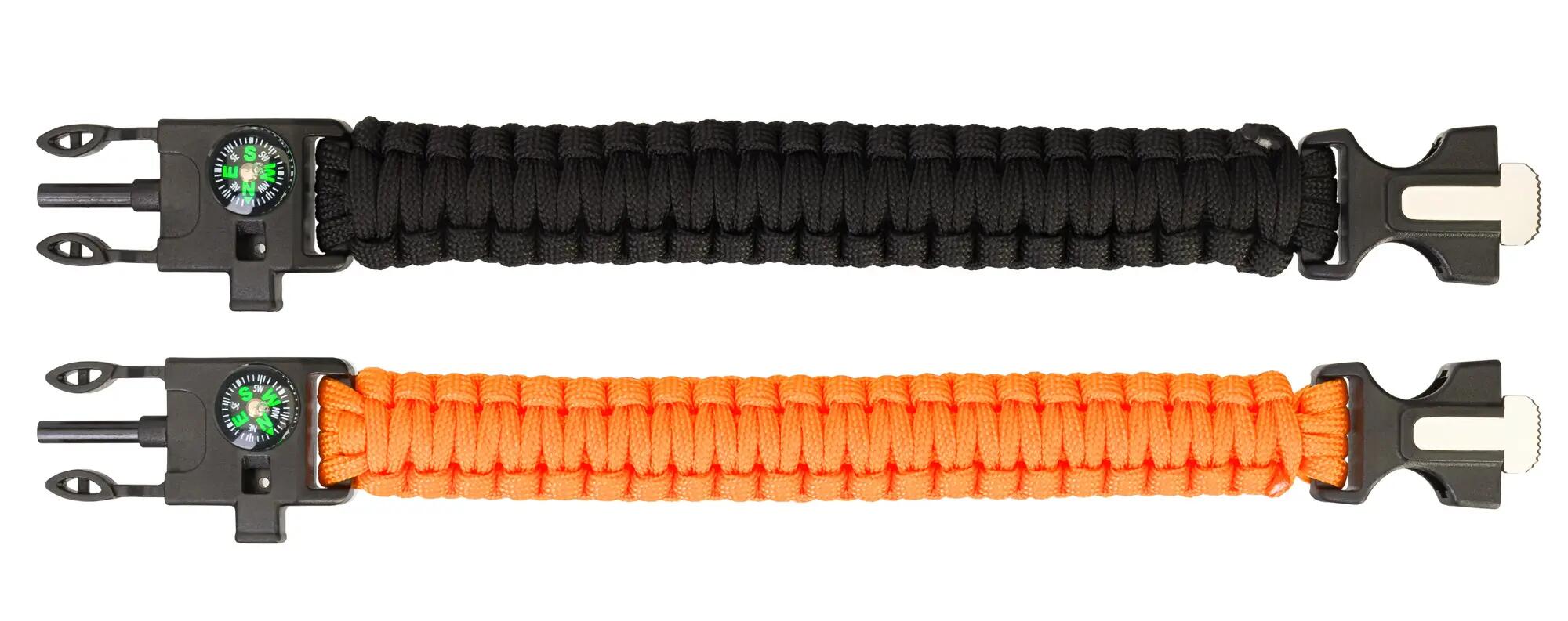 Pulsera de supervivencia 5 en 1 para senderismo - Levenhuk LabZZ FL5 - Negro 2/6