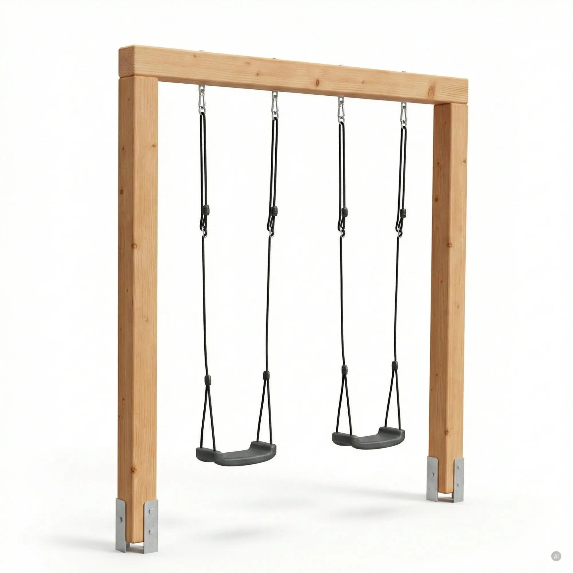Linea Massiv 140 balançoire double en bois 3/6