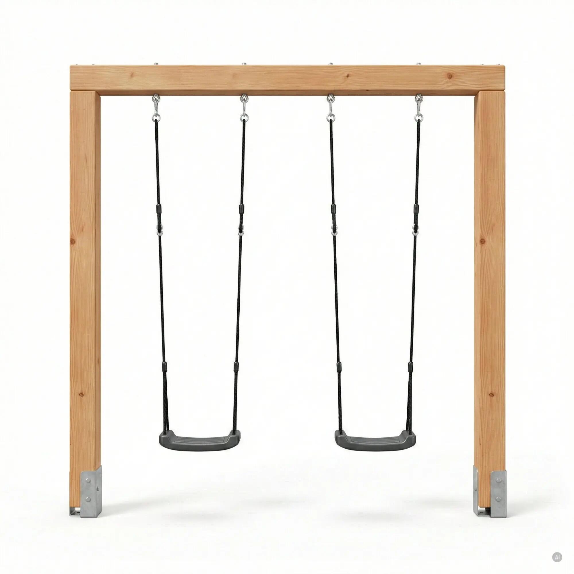 Linea Massiv 140 balançoire double en bois 2/6