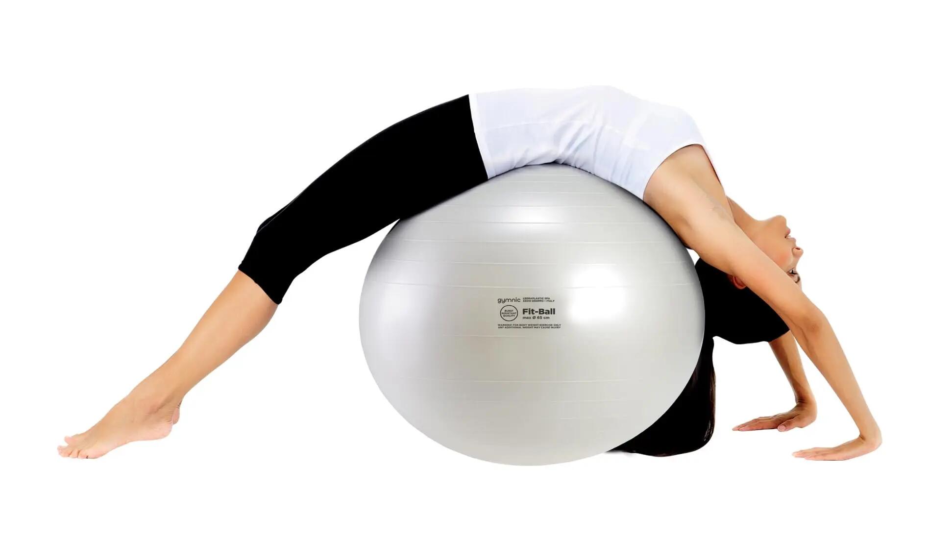 Gymnic Fit-Ball Palla fitness antiscoppio bianco perla Ø 55 cm 7/8