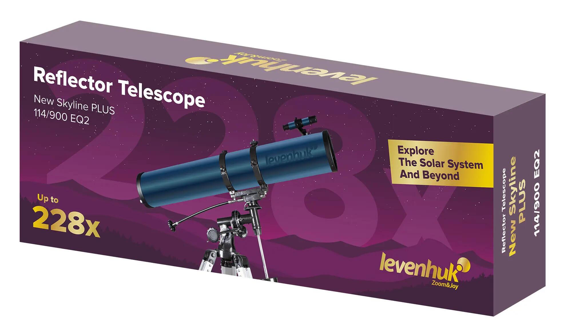 Telescopio reflector 114/900 - New Skyline PLUS - Negro 2/2