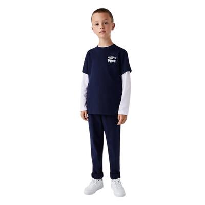 Lacoste katoenen klassiek navy blauw t-shirt voor kinderen