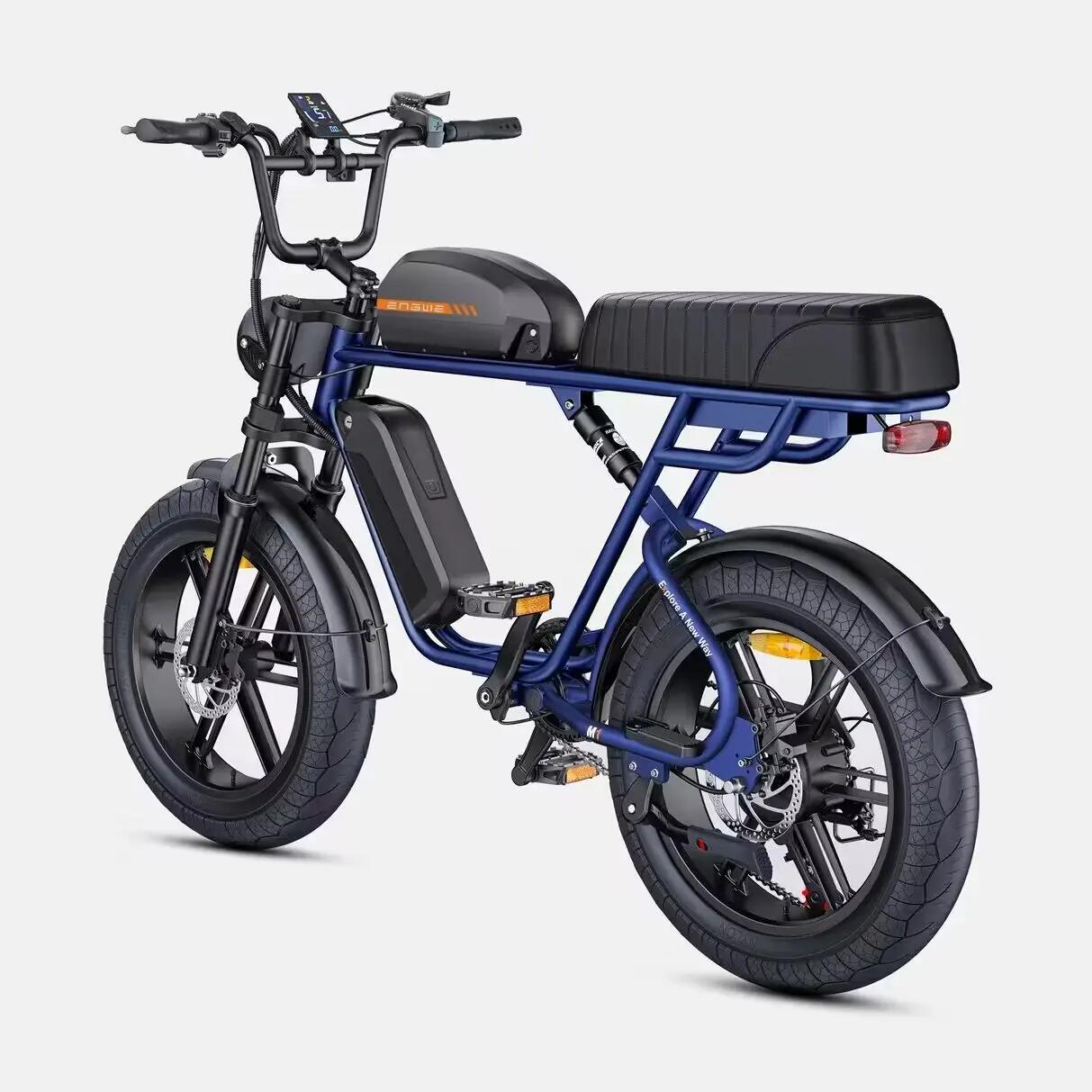Bicicleta Elétrica M1 48V 28.6Ah Bateria Dupla 170km Fat 20x4 Hidráulico 4/6