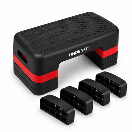 Step do ćwiczeń 3-stopniowy UNDERFIT MINI czarno-czerwony