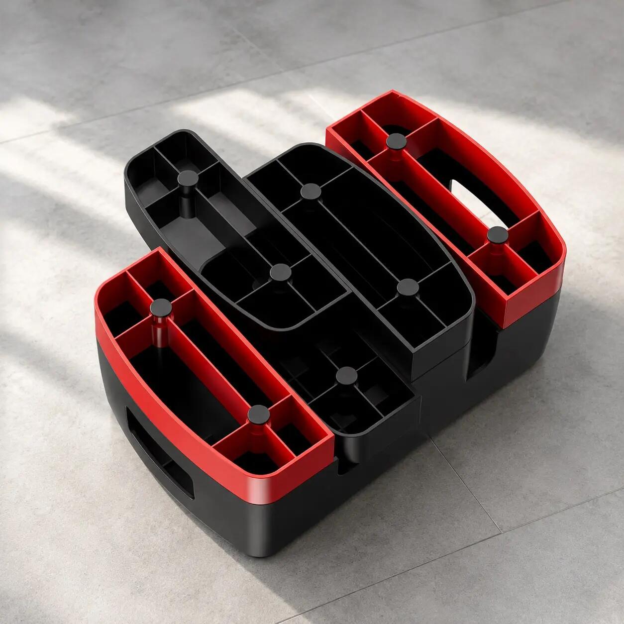 Step do ćwiczeń 3-stopniowy UNDERFIT MINI czarno-czerwony 7/8