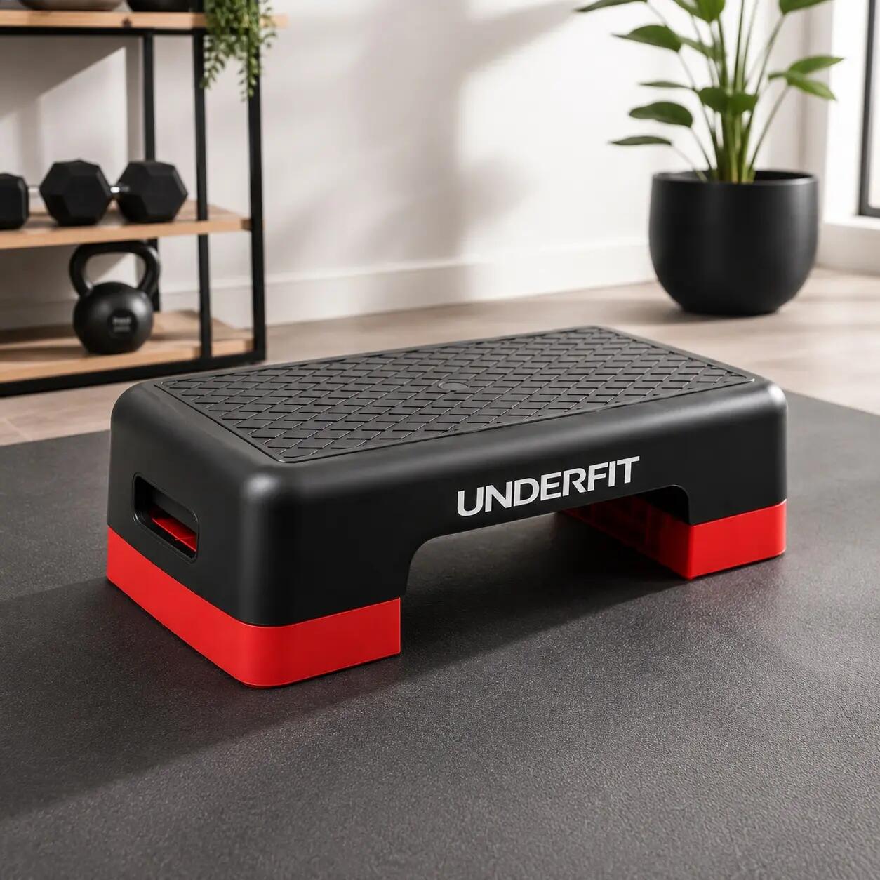 Step do ćwiczeń 3-stopniowy UNDERFIT MINI czarno-czerwony 4/8