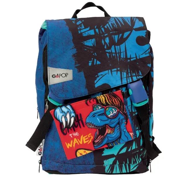 GOPOP T-Rex Expandable School Backpack Best Wishes