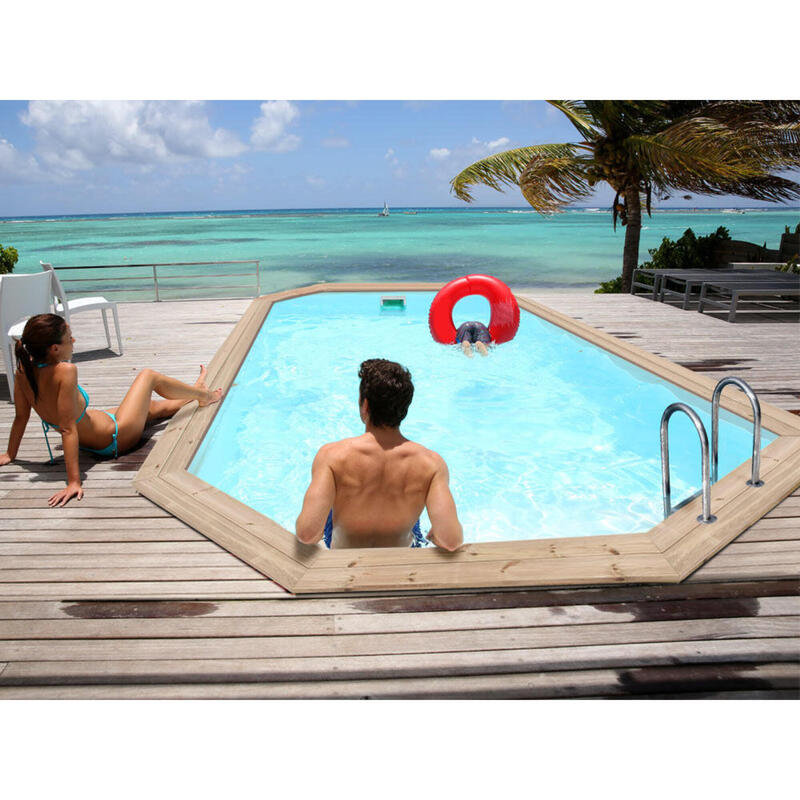 Houten zwembad Cordoue - 3,48 x 2,15 x 1,18 m