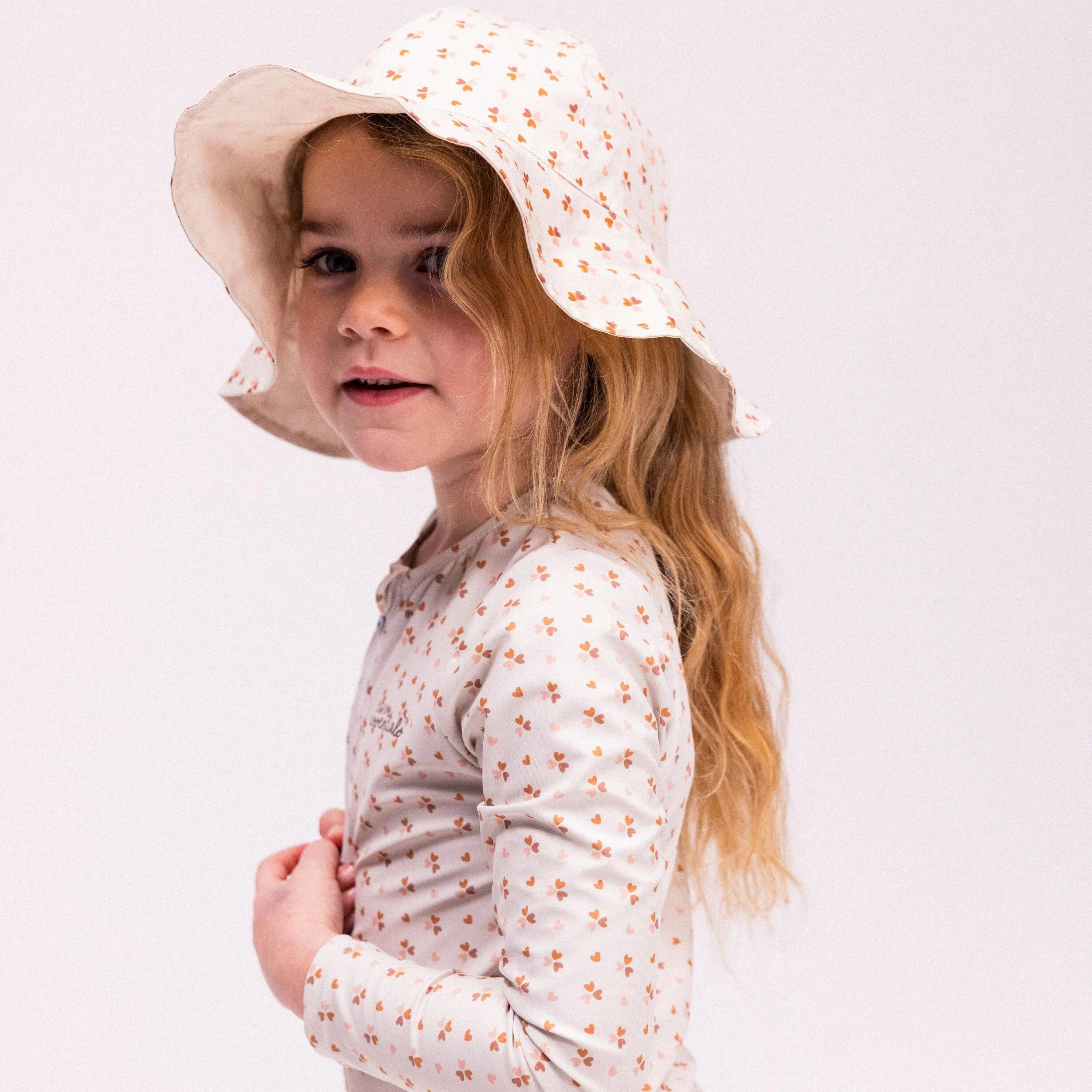Chapeau de plage - Beige - Cozy Hearts - 2/4 Ans 5/5