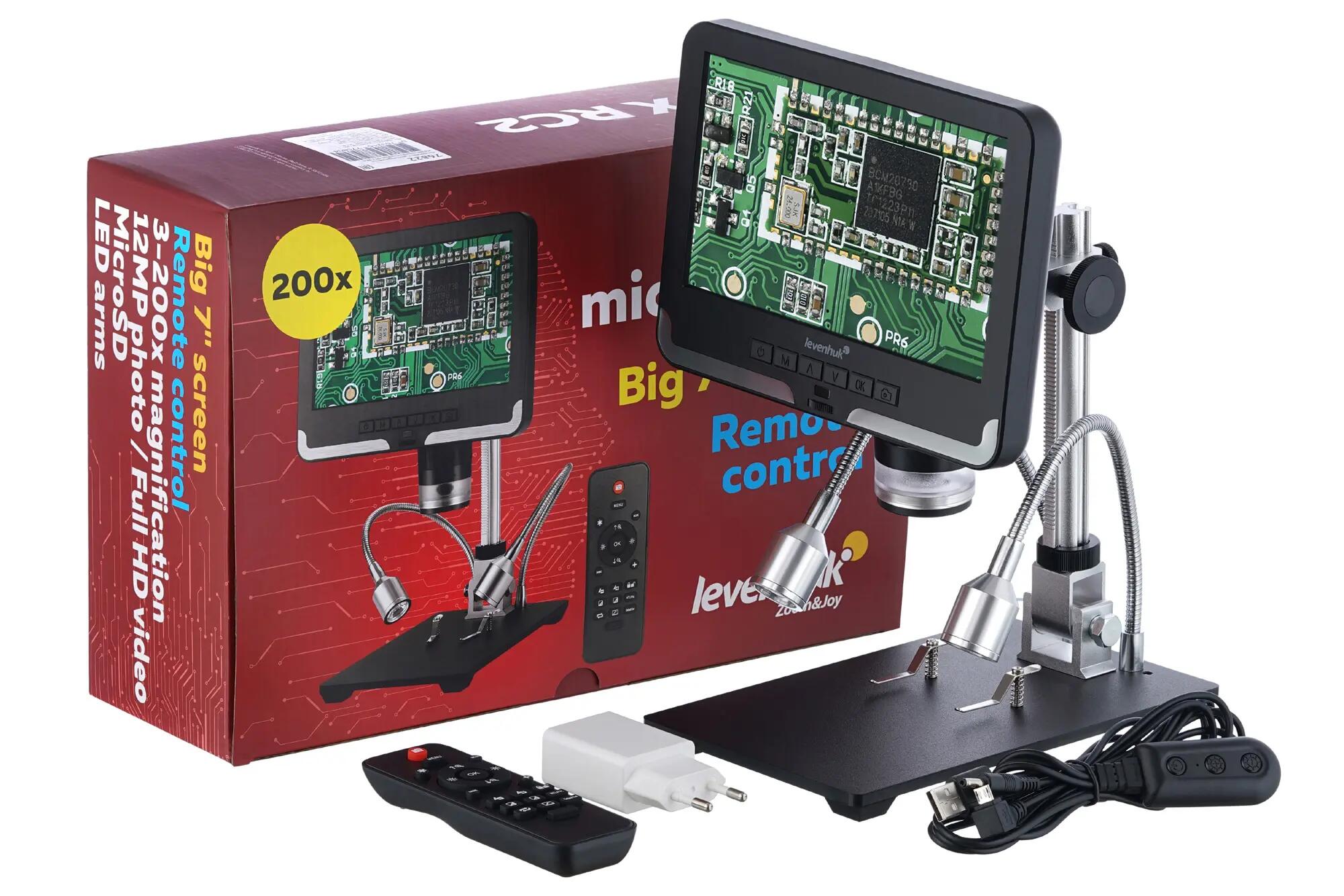Microscope numérique d'inspection - télécommandé, 7'' LCD, 3–200× - noir 2/6