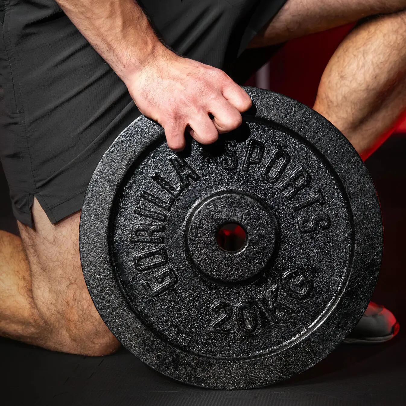 Zestaw 2x15 kg obciążenia żeliwne 31 mm Gorilla Sports 7/7