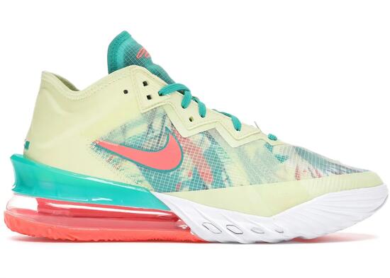 scarpe - basket - uomo - basse ammortizzate - LeBron 18 Low - bianco/limone