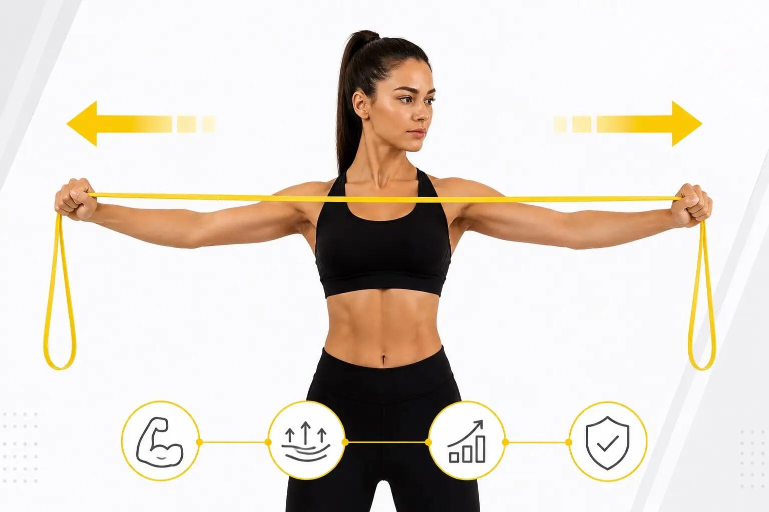 Guma do podciągania UNDERFIT Power Band Żółta 2-6 kg 4/7