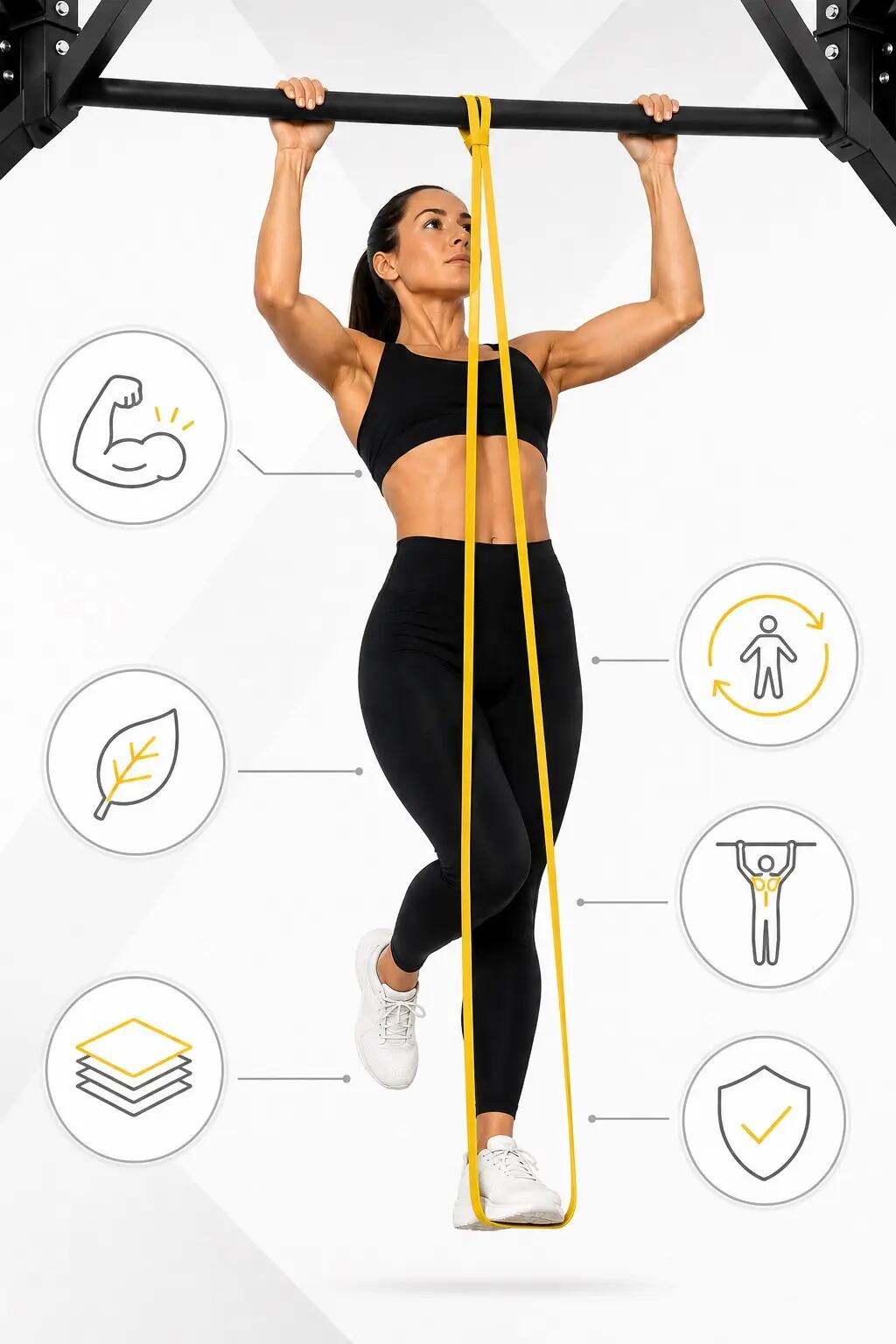 Guma do podciągania UNDERFIT Power Band Żółta 2-6 kg 2/7