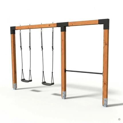 EXIT Linea Robust 110 doppelte Holzschaukel mit Reckstange