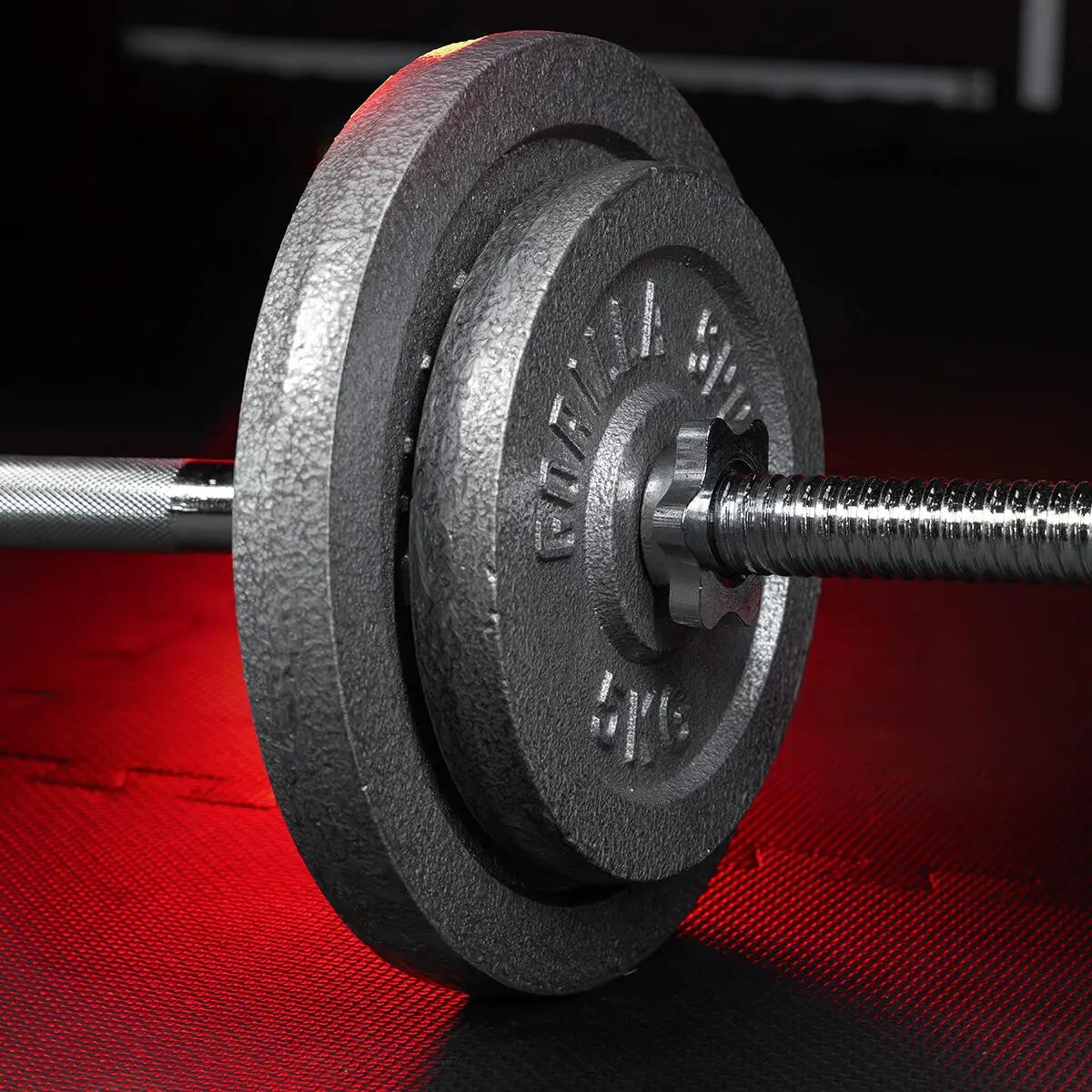 Halterschijven - 30 kg - 4 x 5 + 4 x 2,5 kg - Gietijzer - 30 mm 7/7