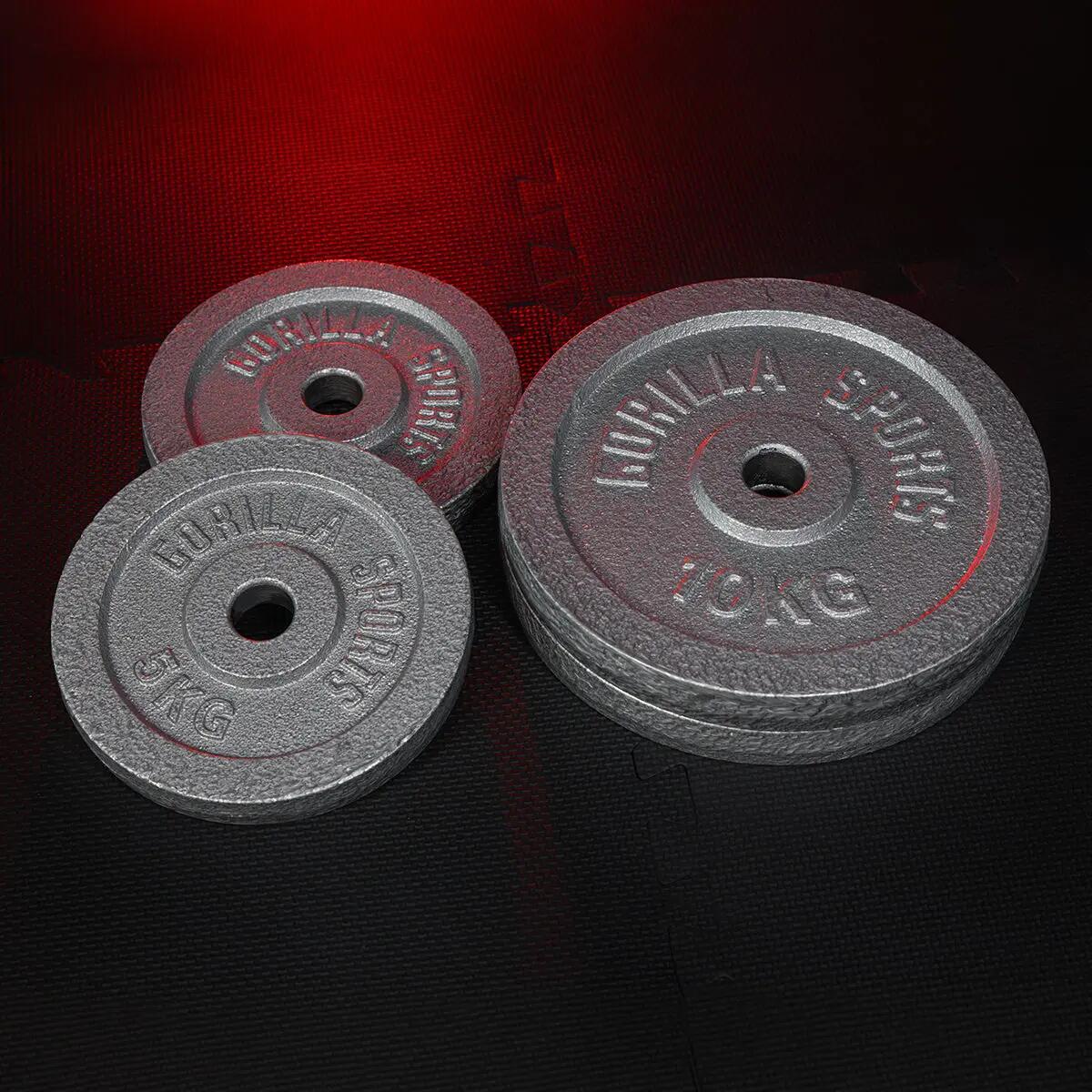 Disque de poids en fonte SET 2X5kg 2X10kg 6/7