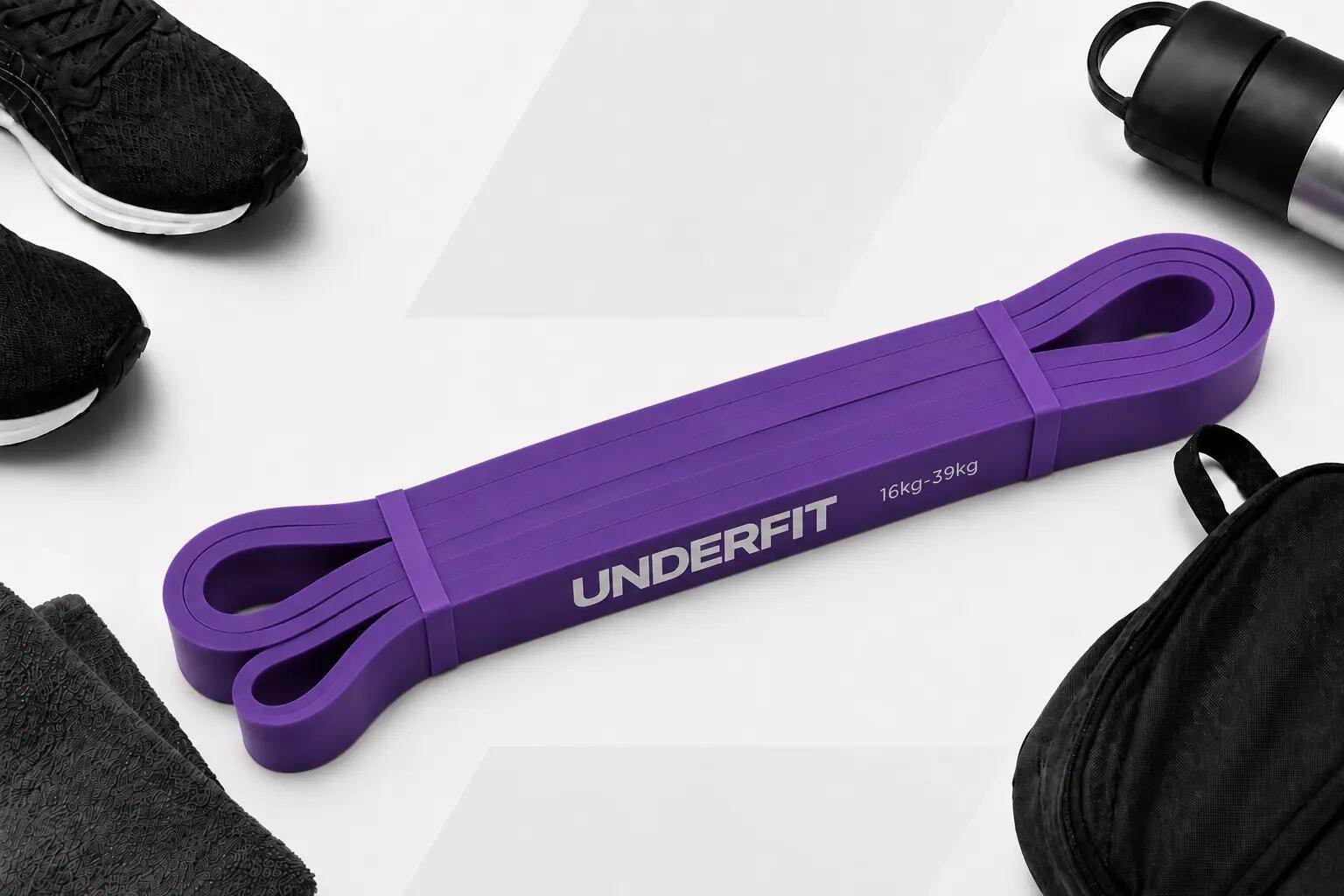Guma do podciągania UNDERFIT Power Band Fioletowa 16-39 kg 7/7