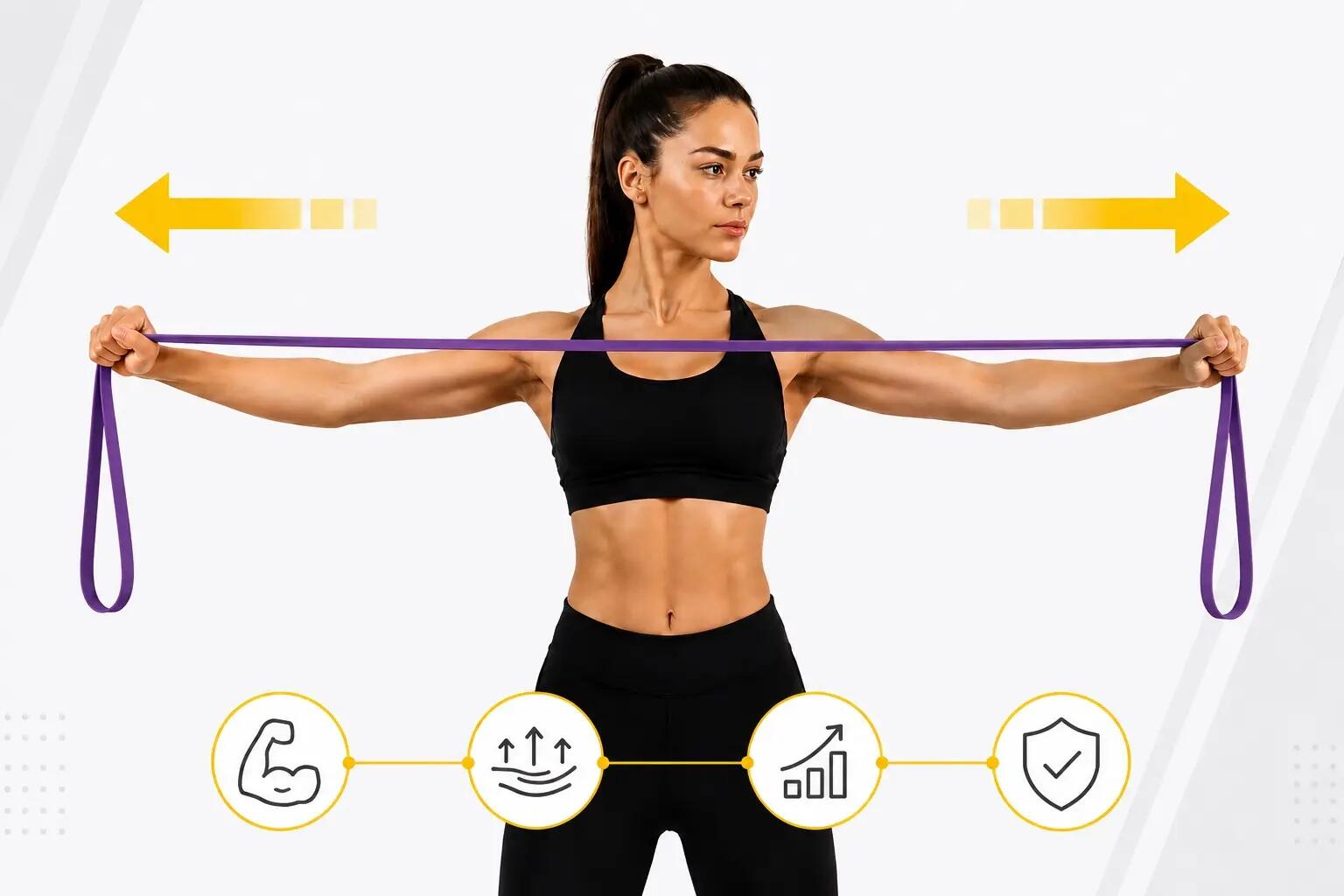 Guma do podciągania UNDERFIT Power Band Fioletowa 16-39 kg 4/7