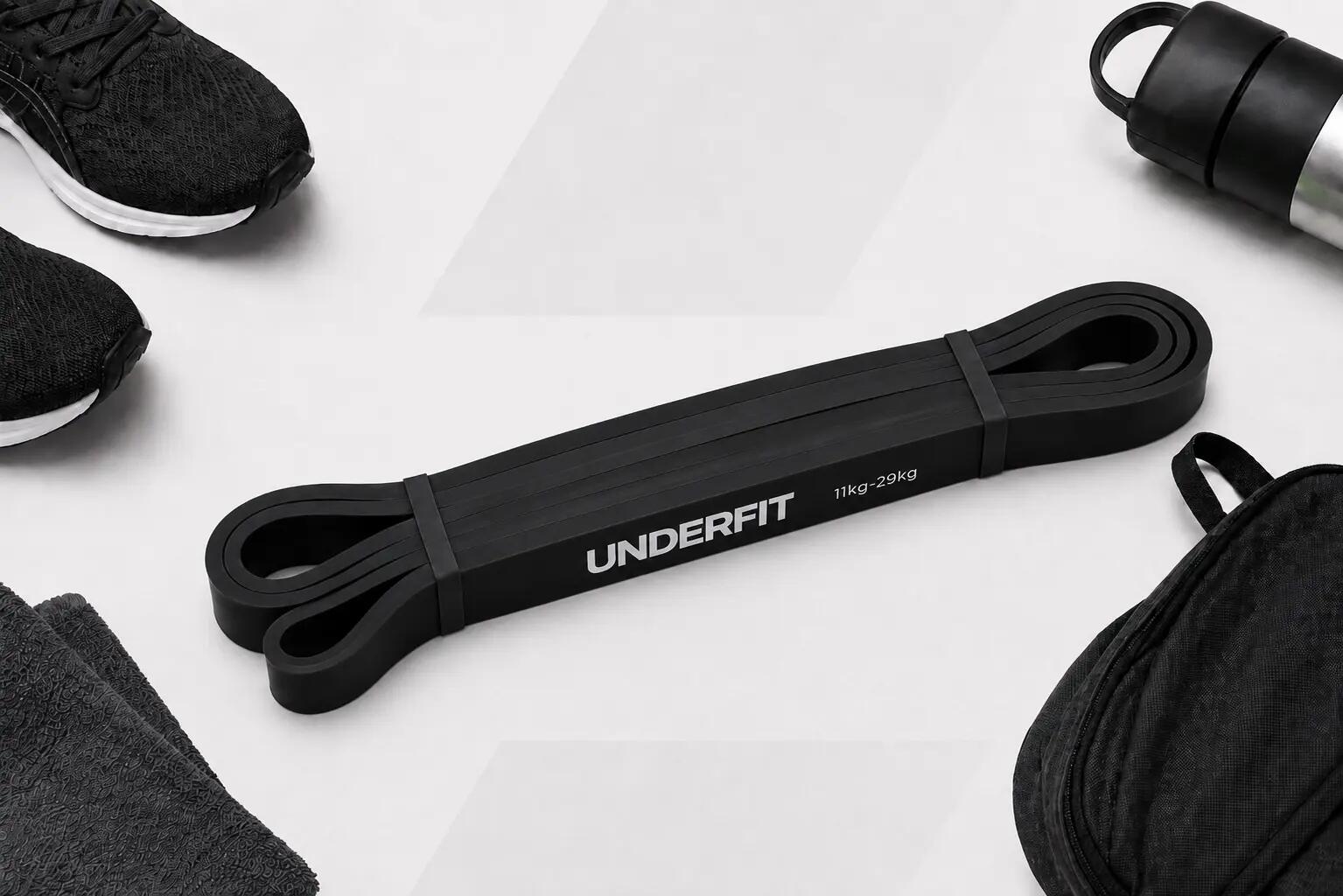 Guma do podciągania UNDERFIT Power Band Czarna 11-29 kg 7/7