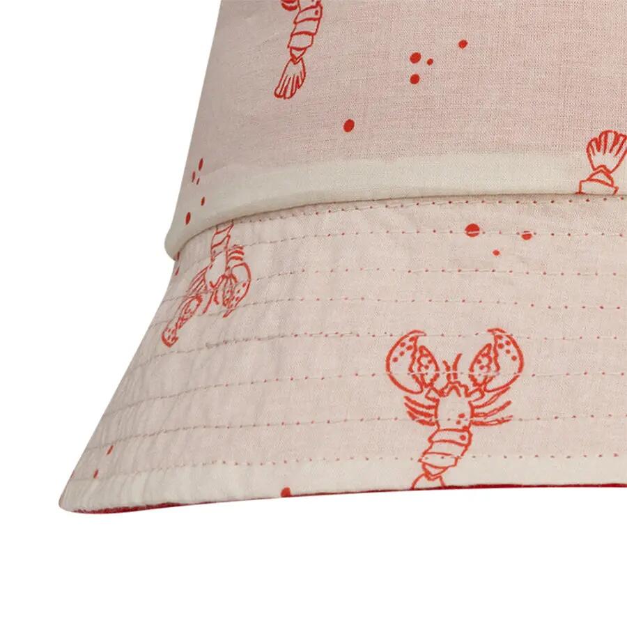 Chapeau de soleil réversible - Beige/Rouge - Little Lobster - 4/8 Ans 4/4