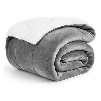 Fleece deken 150×200 cm – luxe plaid grijs