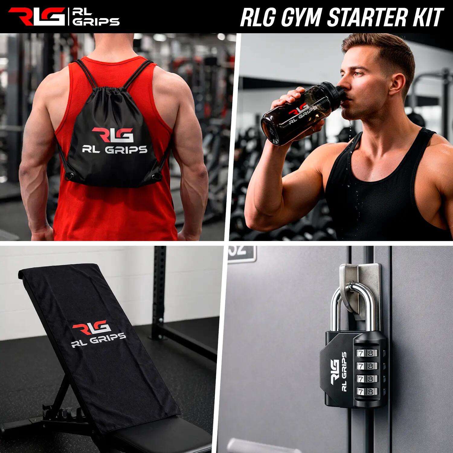 Kit Ginásio Completo com Garrafa 600 ml, Toalha, Cadeado e Mochila RL Grips 6/6