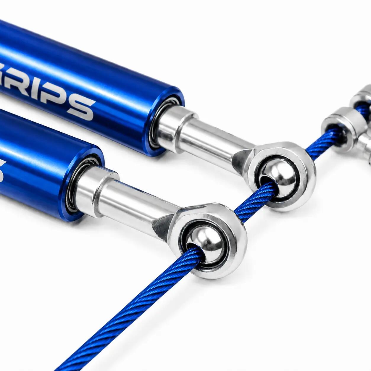 Profi Speed Rope Aluminium Springseil Crosstraining Fitness Gym RL Grips Blau 7/8
