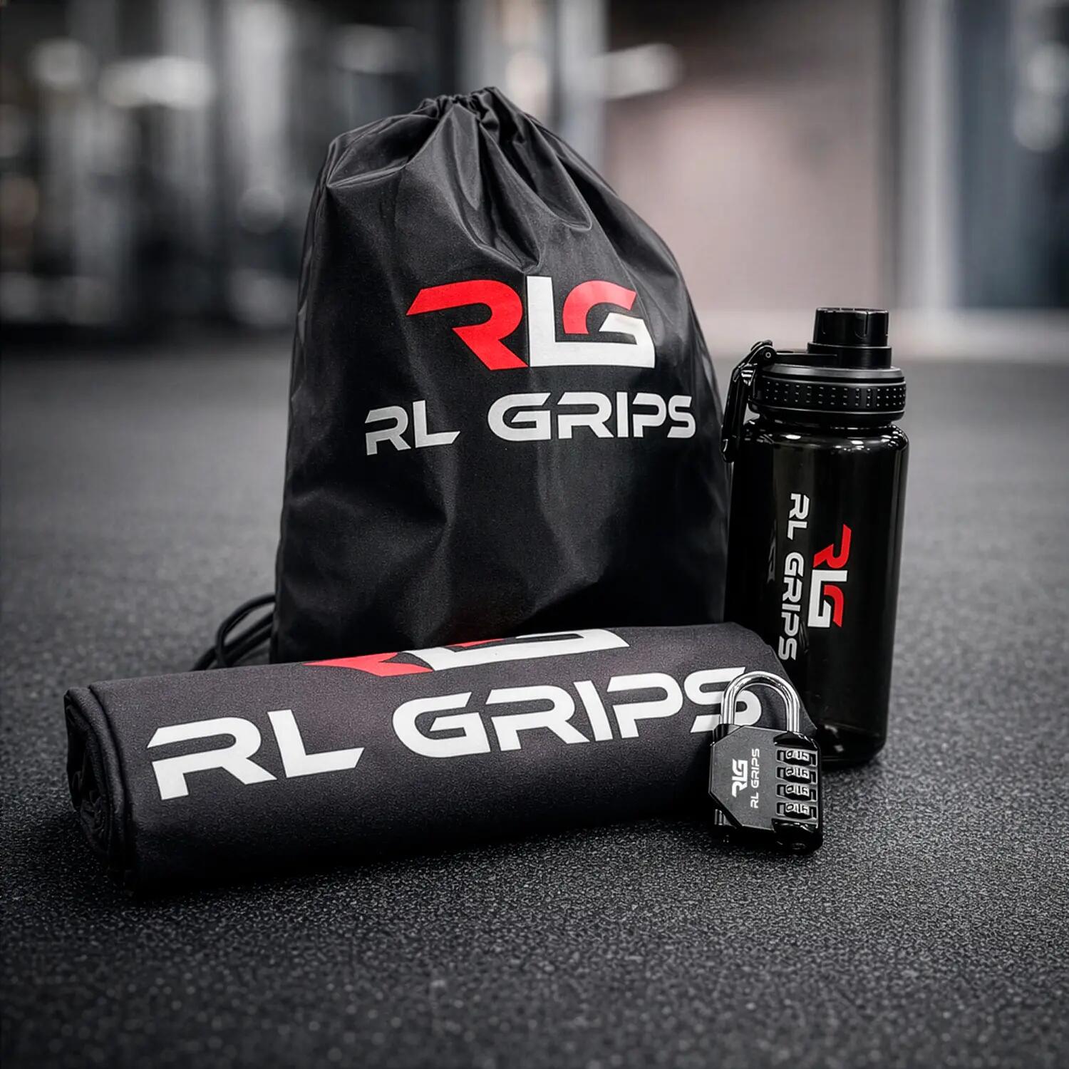 Kit Ginásio Completo com Garrafa 600 ml, Toalha, Cadeado e Mochila RL Grips 3/6