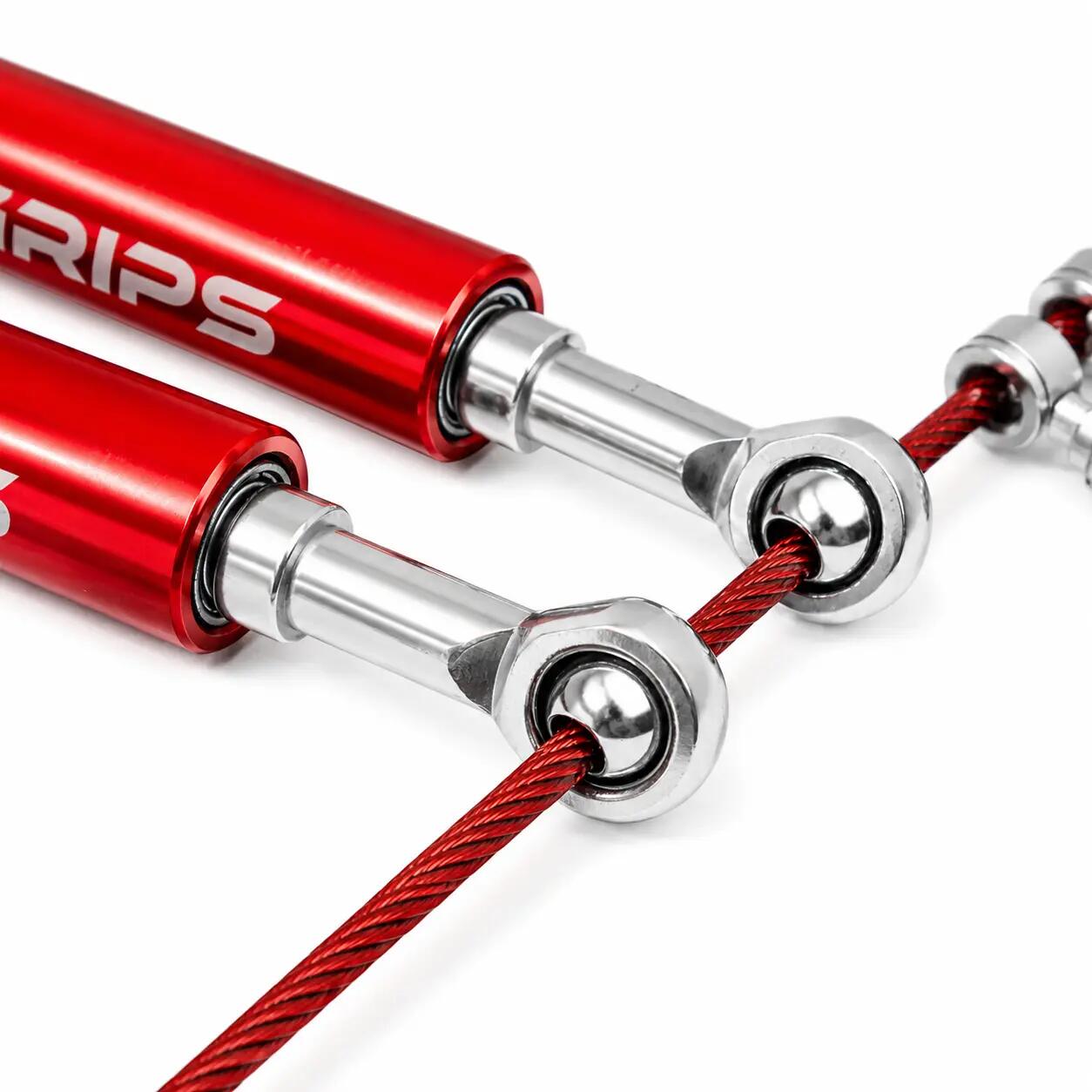 Corde à Sauter Vitesse Pro Aluminium Crosstraining Fitness Gym RL Grips Rouge 7/8